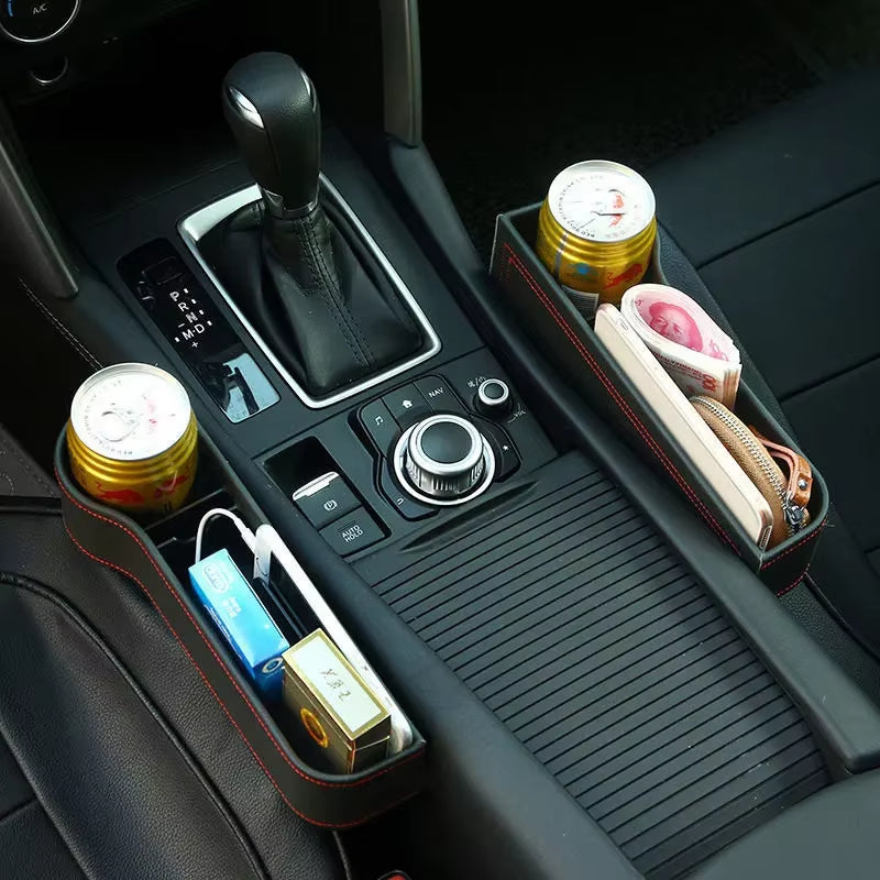 LuxPocket™ Leather Car Seat Gap Organizer – Declutter Your Drive in Style